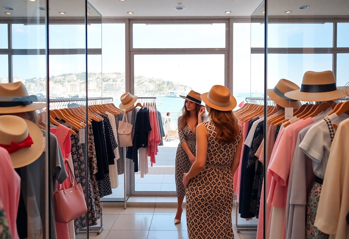 a group of women in a clothing store